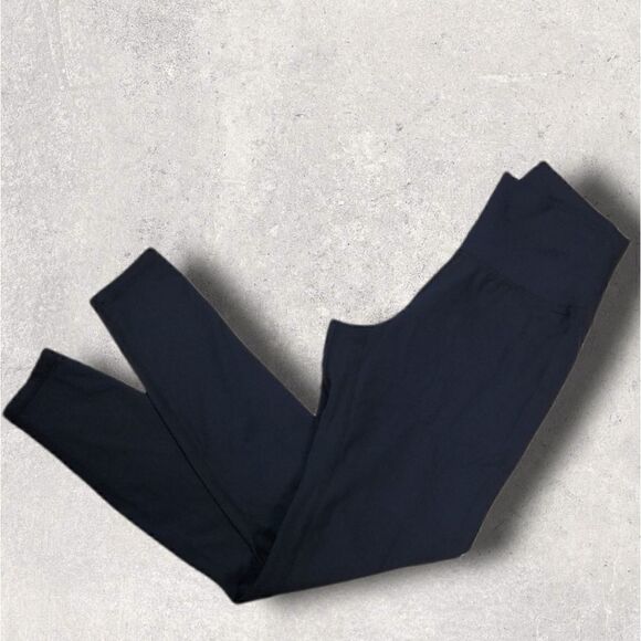 POSHDIVAH TUMMY CONTROL BLACK 7/8 CAPRI LEGGINGS, SIZE MEDIUM - Picture 2 of 8